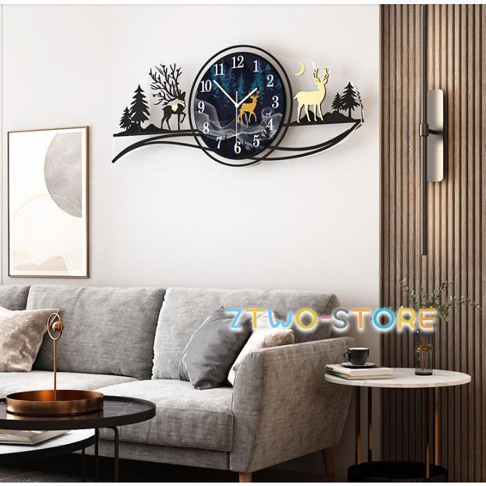 森鹿の壁掛け時計 掛け時計 かけ時計 おしゃれ 壁飾り 北欧 プレゼント ギフト ウォールクロック